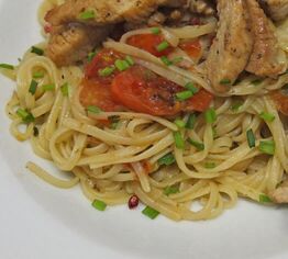 Restaurant Passat serviert Pasta mediterran